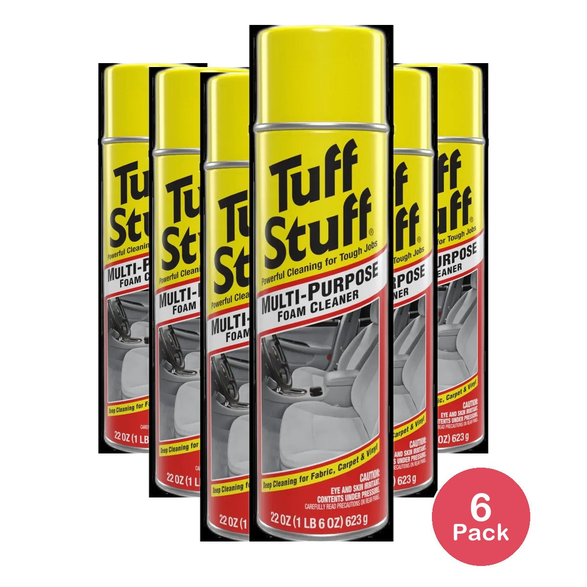 Tuff Stuff Multi Purpose Foam Cleaner for Car Detailing, 22 oz (Pack of 6)