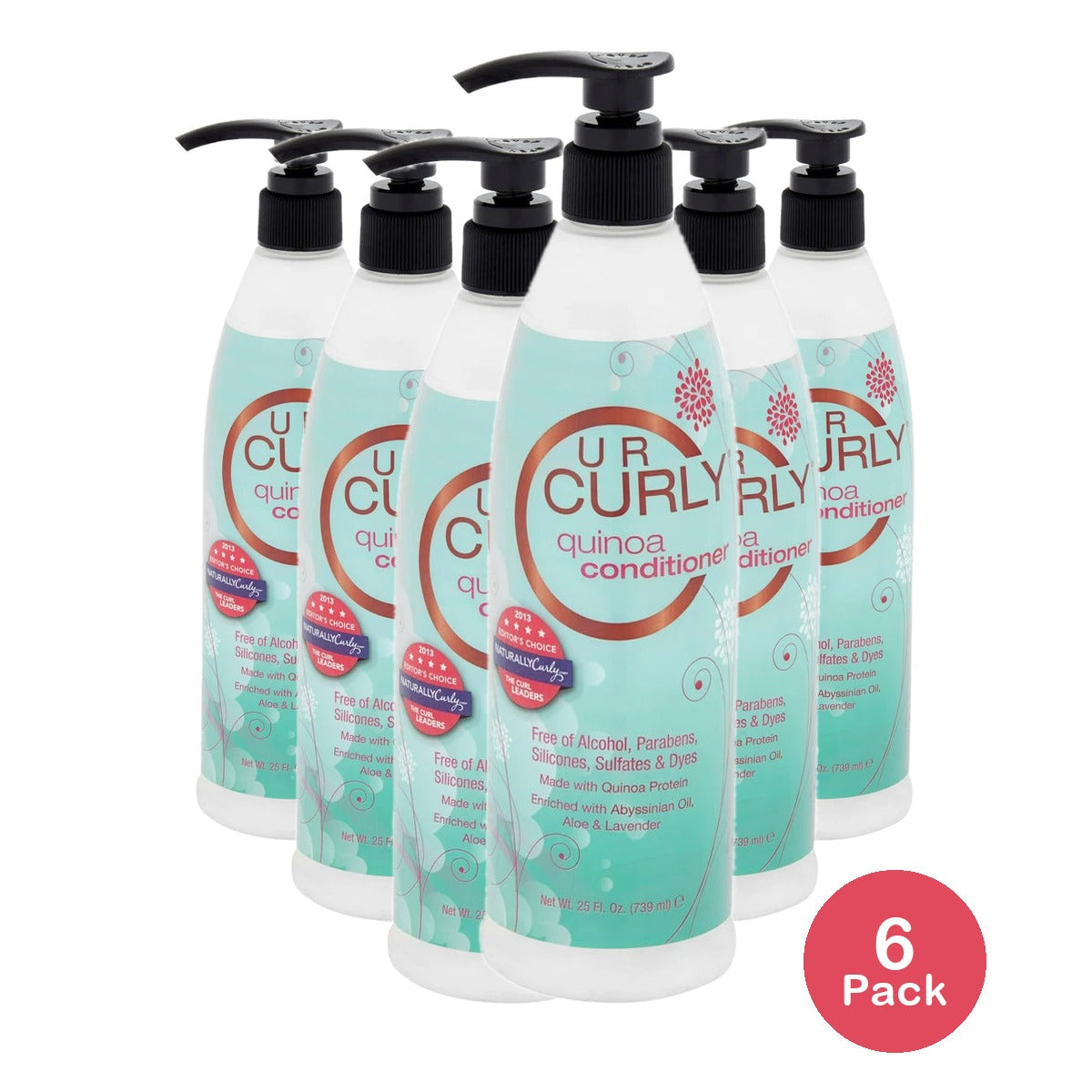 u r curly quinoa conditioner 25 fl oz (Pack of 6)