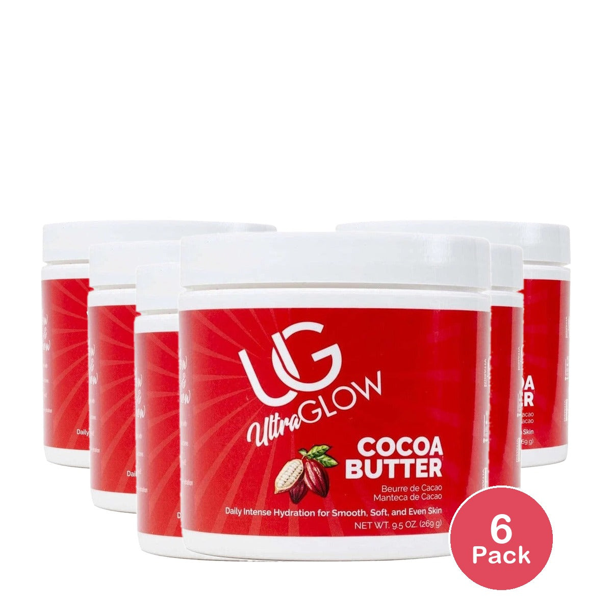 Ultra Glow Cocoa Butter Jar 9.5 Oz (Pack of 6)