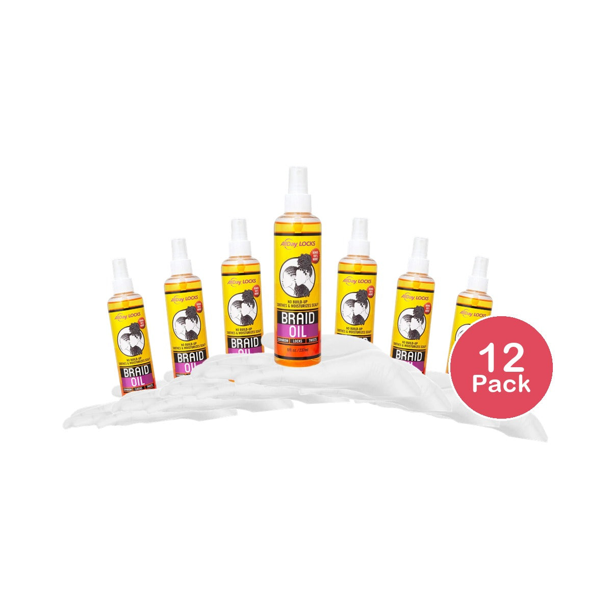 Ultra Hue Circle All Day Locks Braid Oil 8 Oz (Pack of 12)