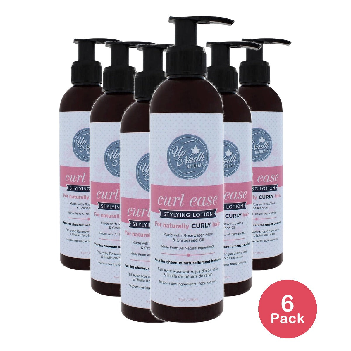 Up North Naturals Curl Ease Styling Lotion 8 Oz (Pack of 6)