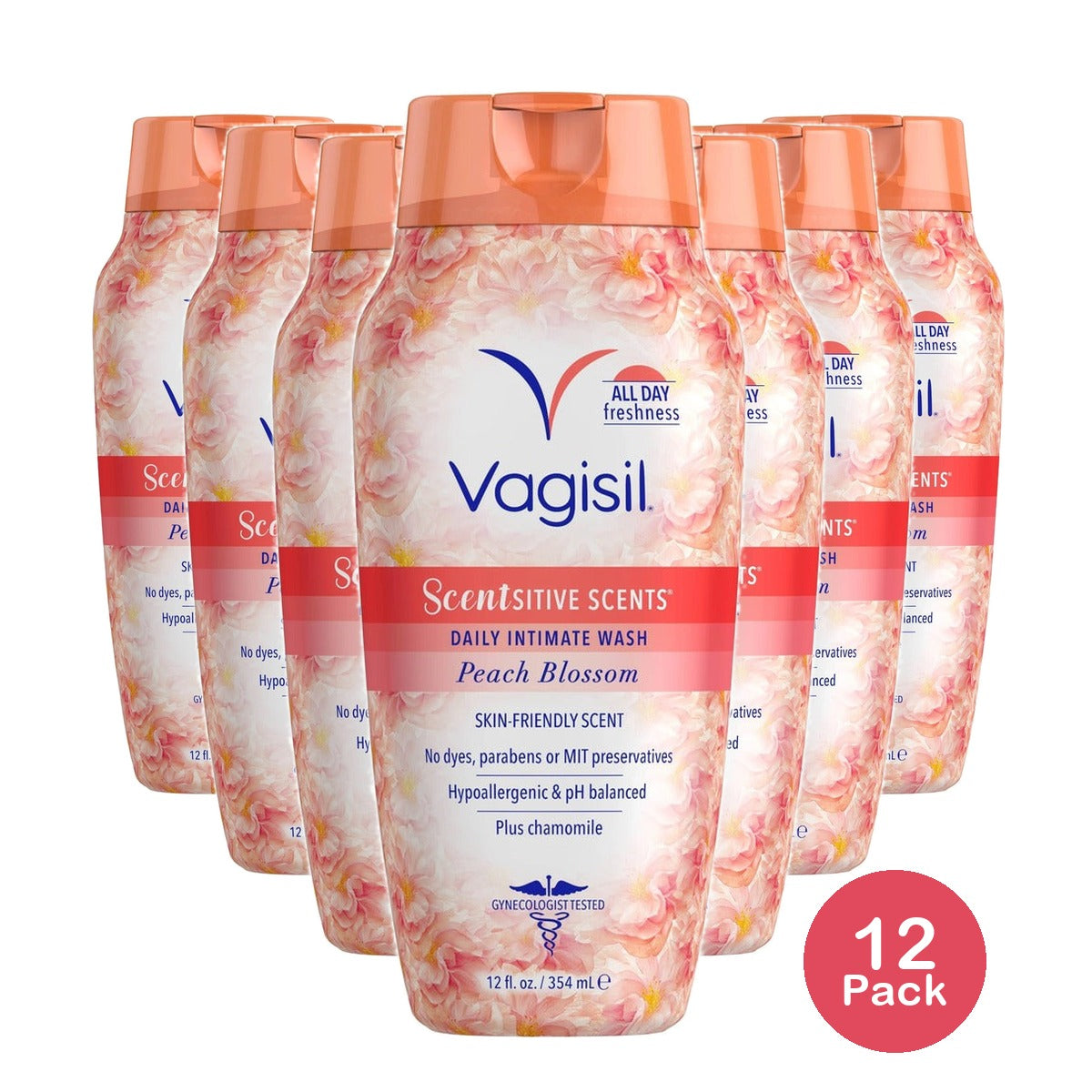 Vagisil Sensitive Scents Daily Intimate Wash 12 Oz (Pack of 12)