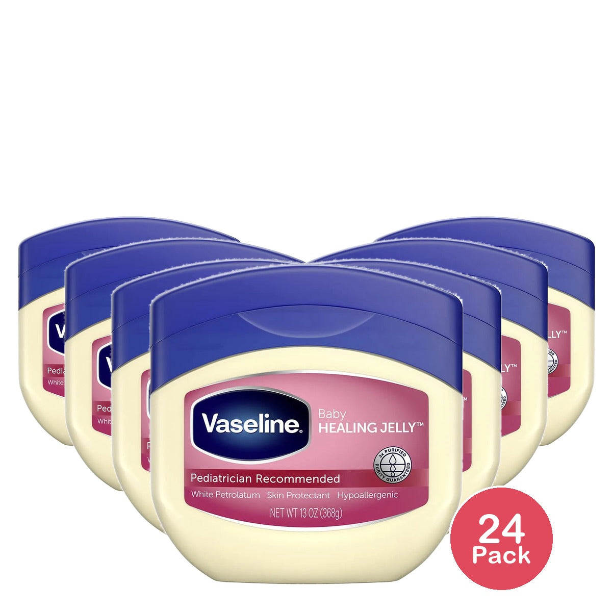 Vaseline Baby Pure Petroleum Jelly Jar Fresh Scent 13Oz (Pack of 24)