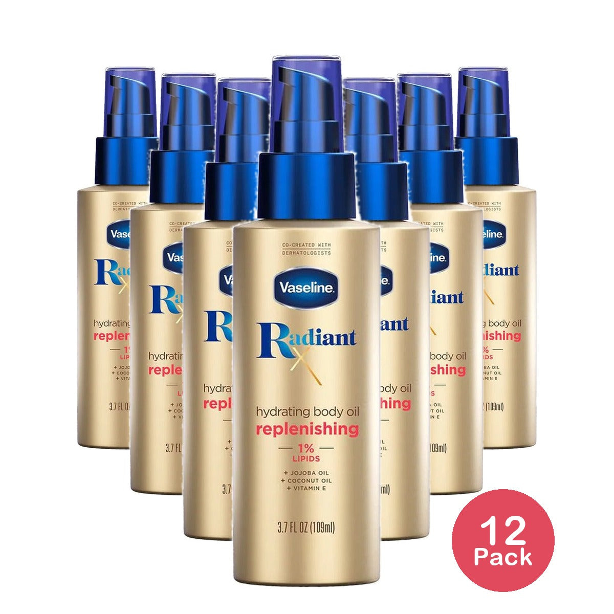 Vaseline Radiant Replenishing Body Oil 3.7 Oz (Pack of 12)