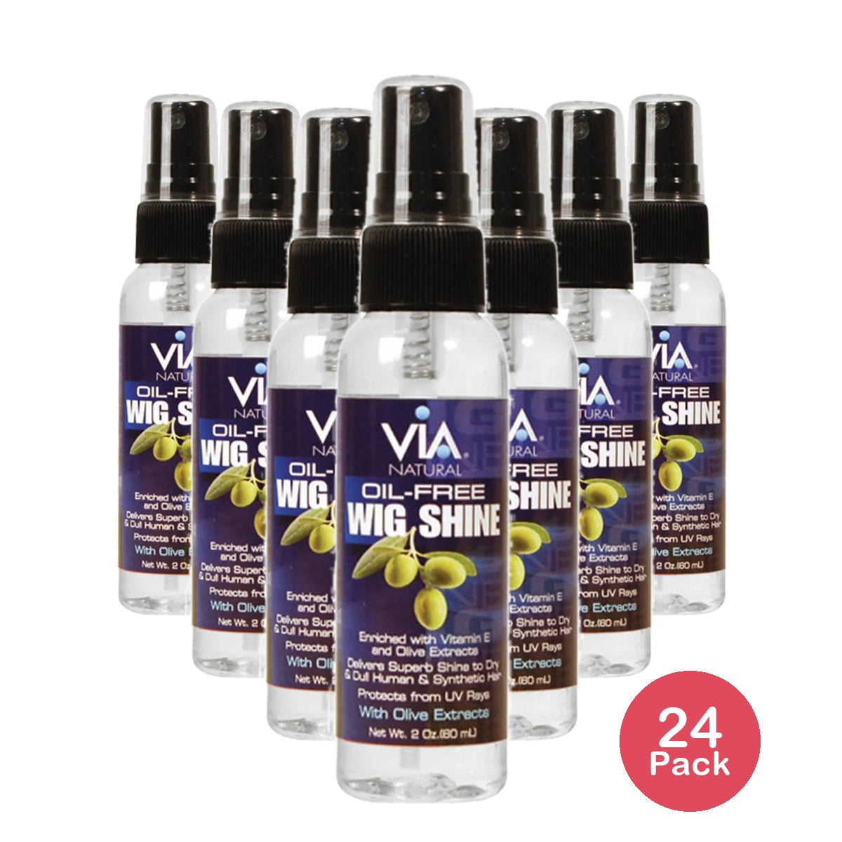 VIA - Natural Oil Free Wig Shine 2 Oz (Pack of 24)