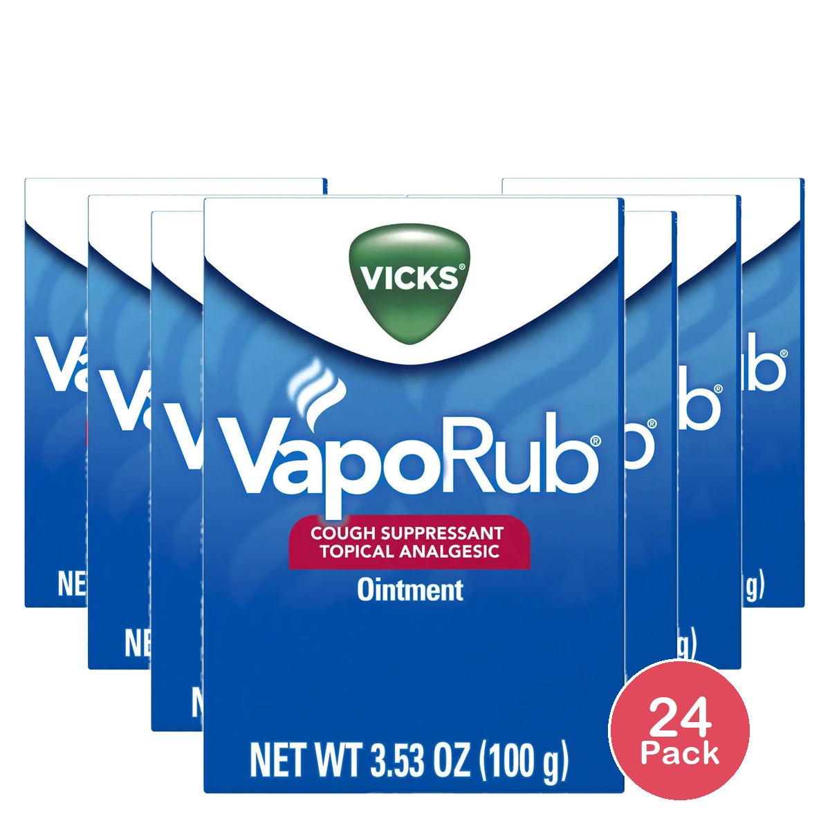 Vicks Vaporub Ointment 100 Gm 3.53Oz (Pack of 24)