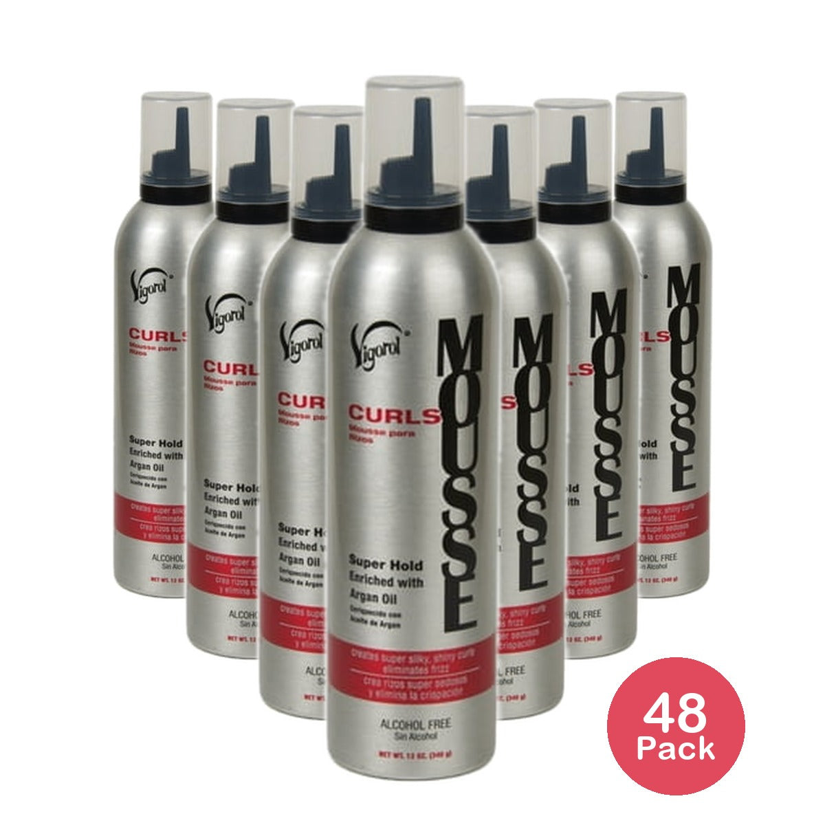 Vigorol Curls Mousse Super Hold 2.5 Oz (Pack of 48)
