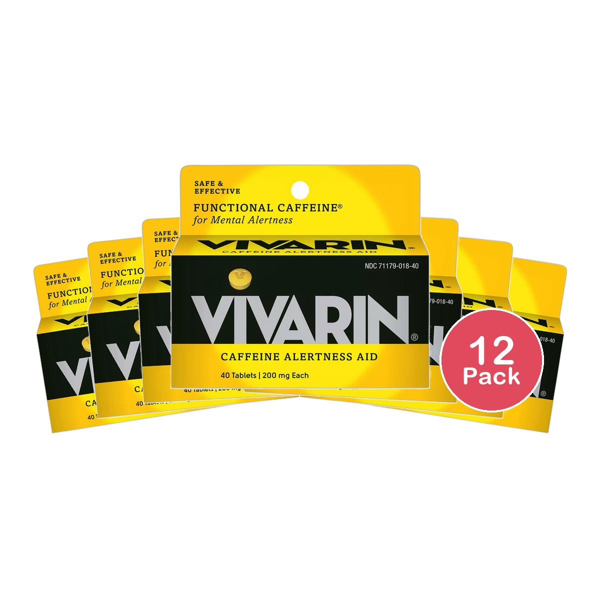 Vivarin Caffeine Alertness Aid 200 Mg Tablets 16oz (Pack of 12)