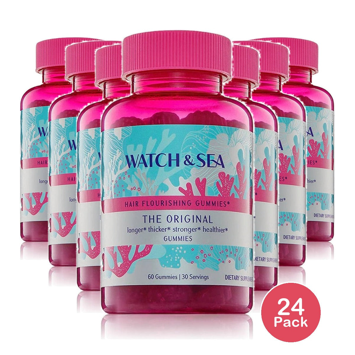 Watch & Sea Hair Flourishing Gummies 60ct (Pack of 24)
