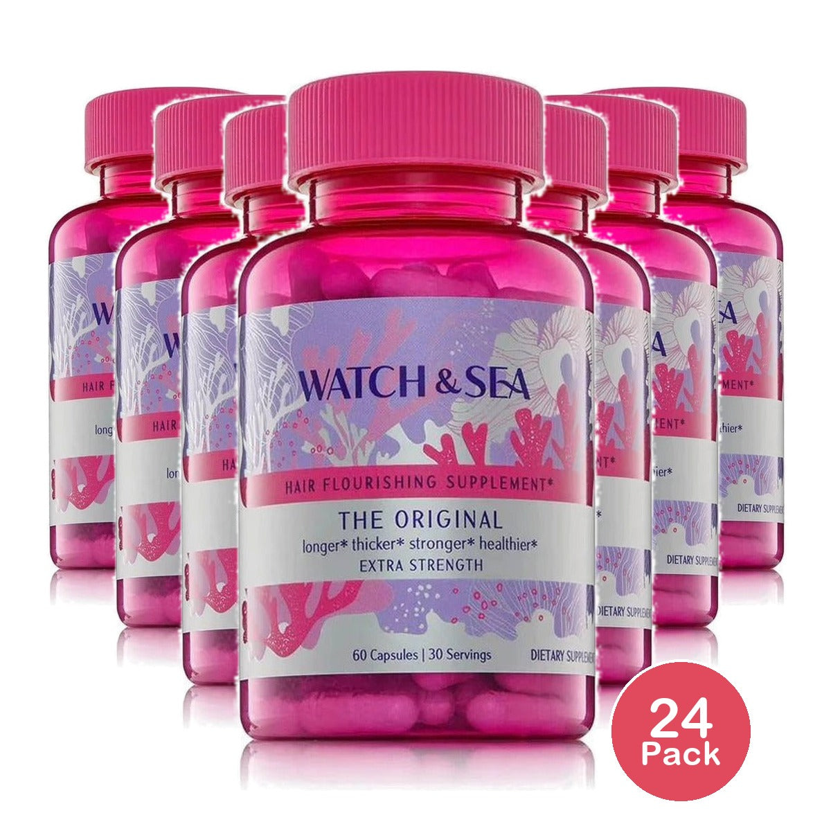 Watch & Sea The Original Hair Flourishing Supplements 60ct (Pack of 24)