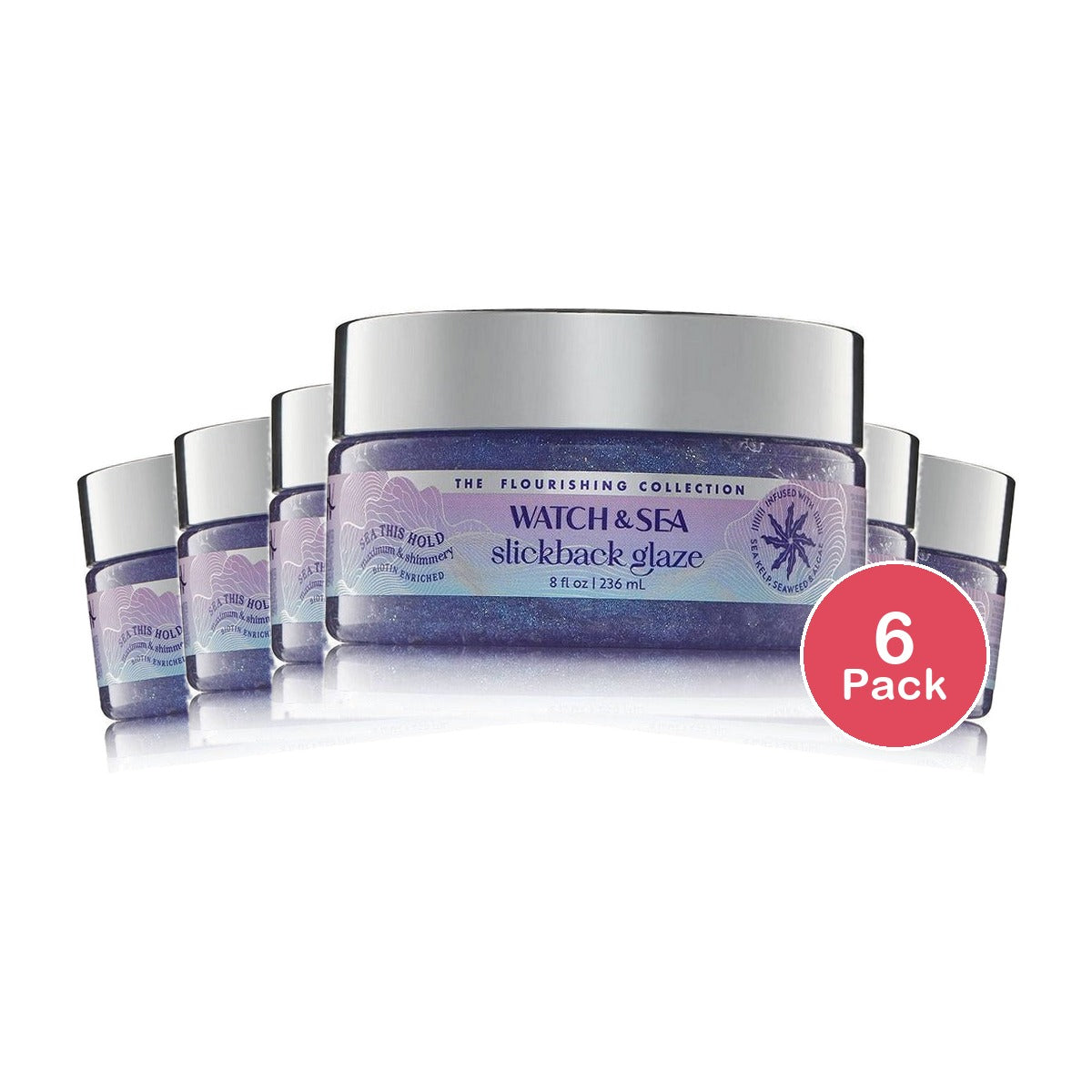 Watch & Sea This Hold Maximum Slickback Glaze Hair Gel 8 Oz (Pack of 6)