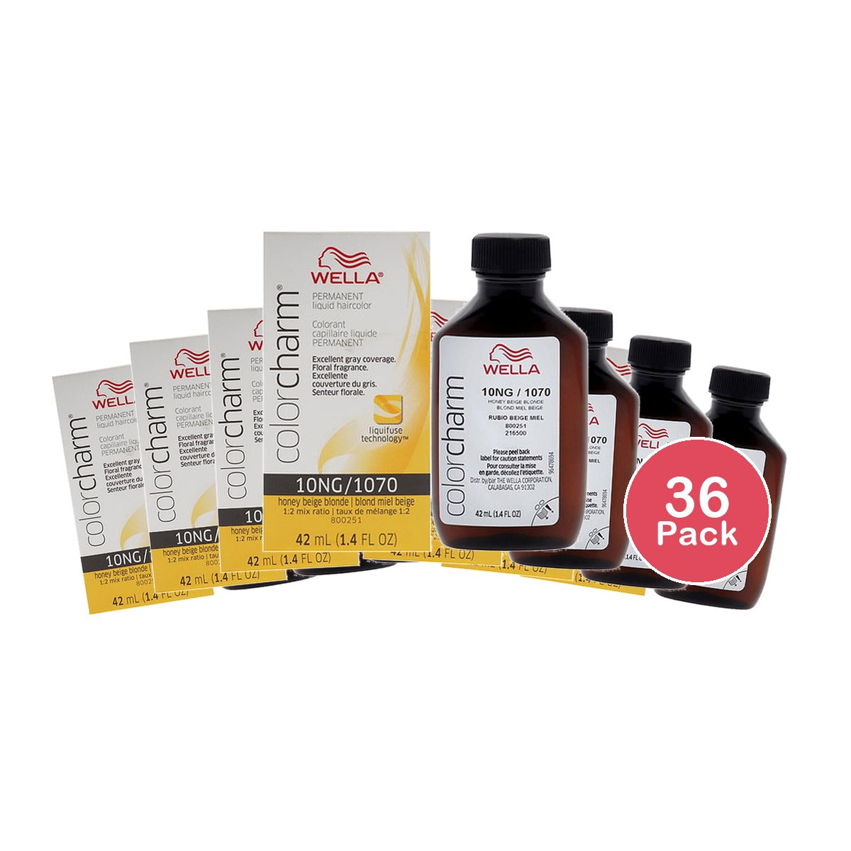 Wella Color Charm Permanent Liquid Hair Color 1.4 Oz (Pack of 36)