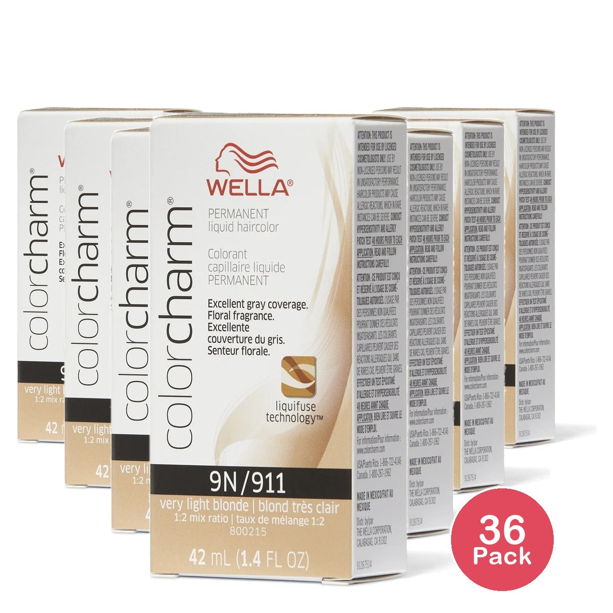 Wella Color Charm Permanent Liquid Hair Color 9N/911 1.4 Oz (Pack of 36)