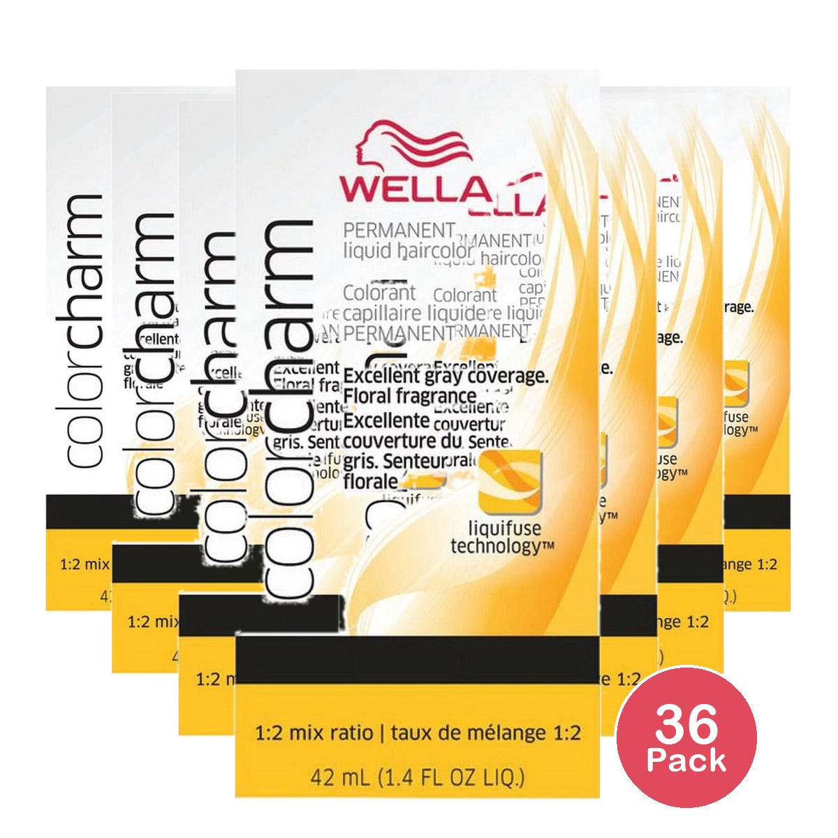 Wella Color Charm Permanent Liquid Haircolor 555 1.4 Oz (Pack of 36)