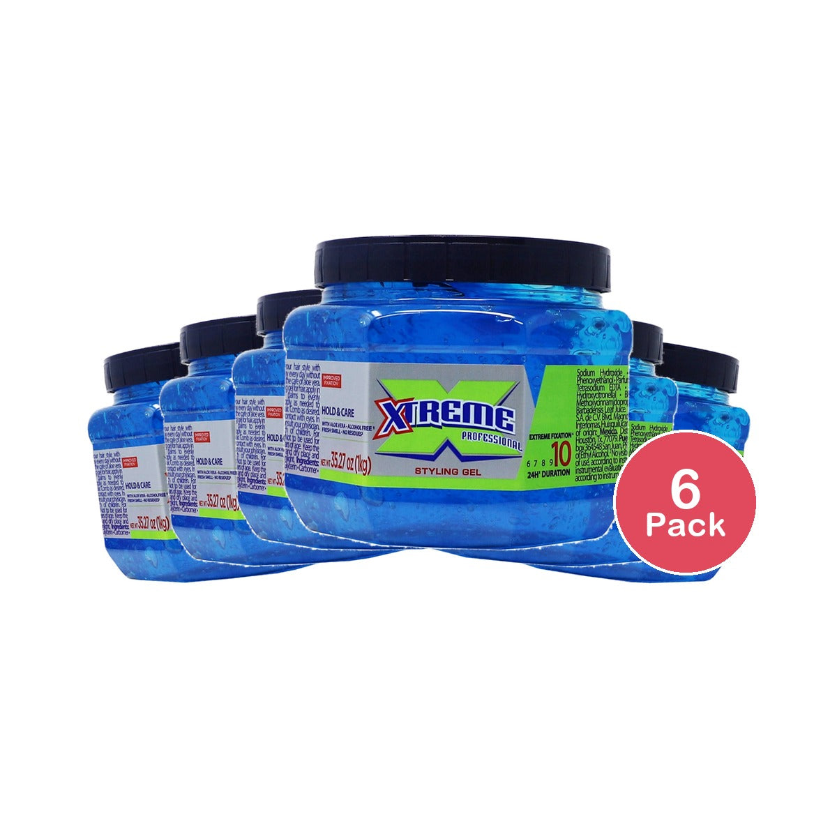 Wet Line Xtreme Pro Styling Gel Blue 35.27 Oz (Pack of 6)