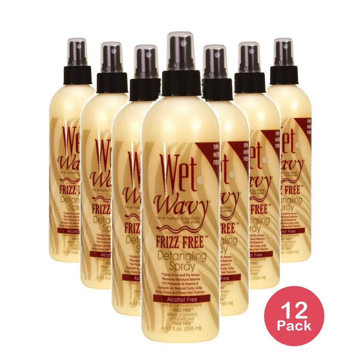 Wet n Wavy Frizz Free Detangling Spray (Pack of 12)