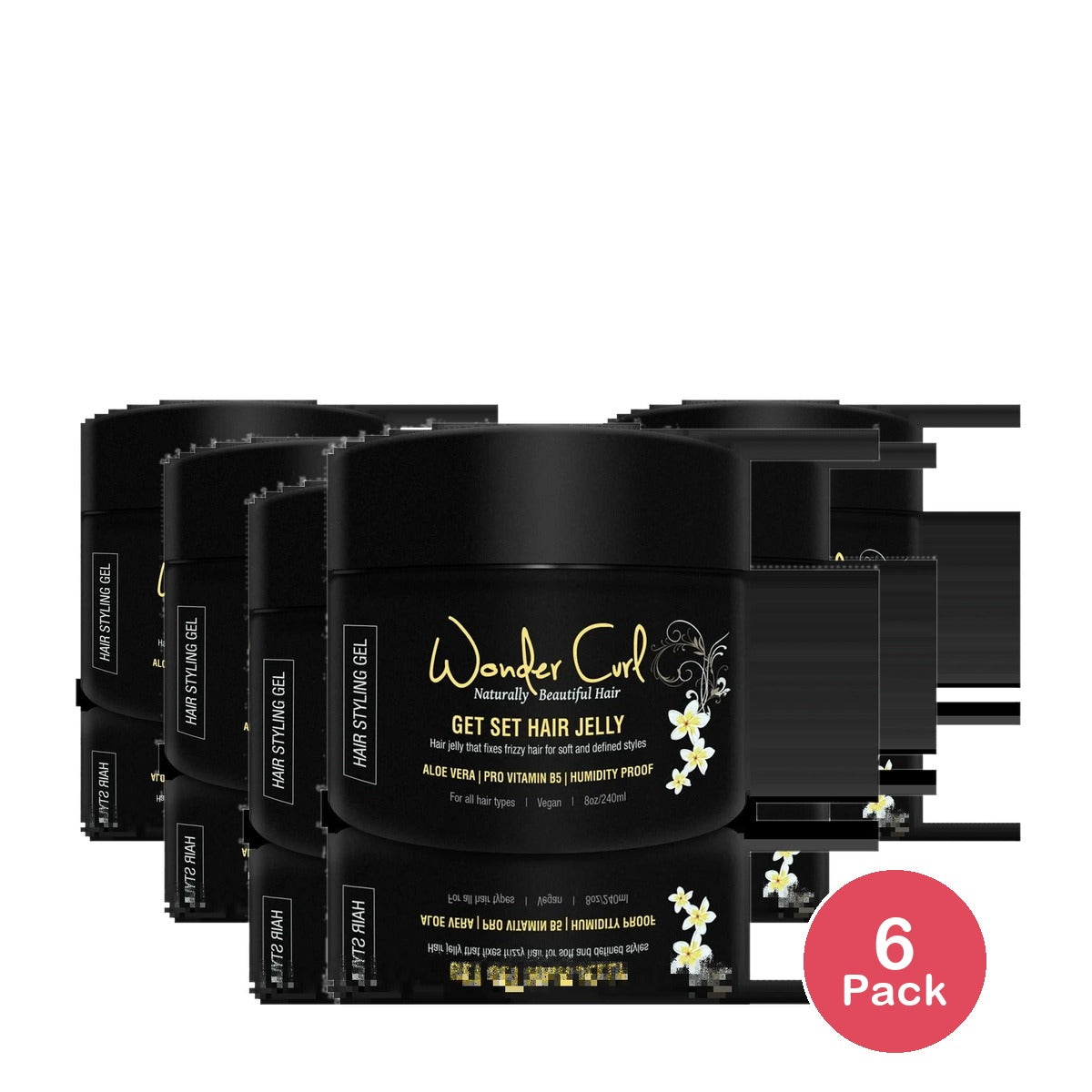 Wonder Curl Get Set Hair Jelly 8 Oz (Pack of 6)