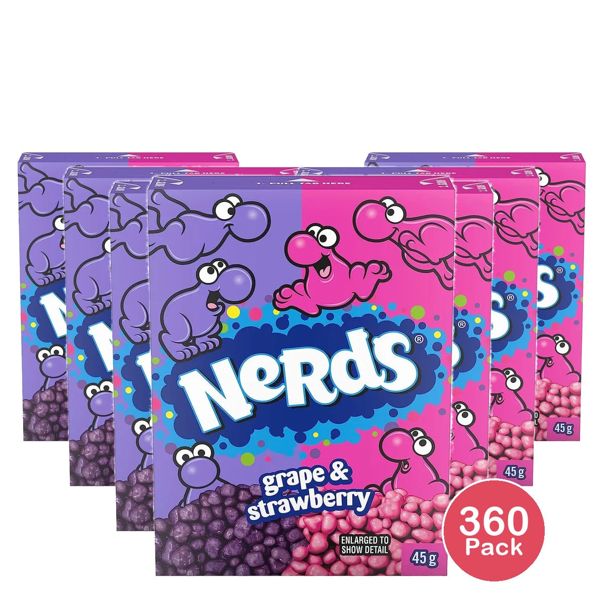 Wonka Nerds Grape Strawberry Candies 1.6Oz (Pack of 360)