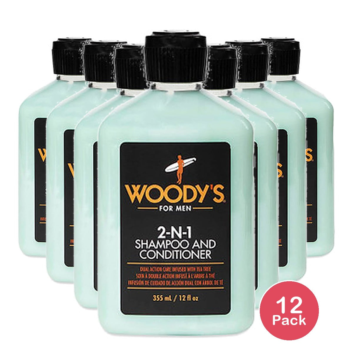 Woody's 2-N-1 Shampoo and Conditioner 12 Oz (Pack of 12)