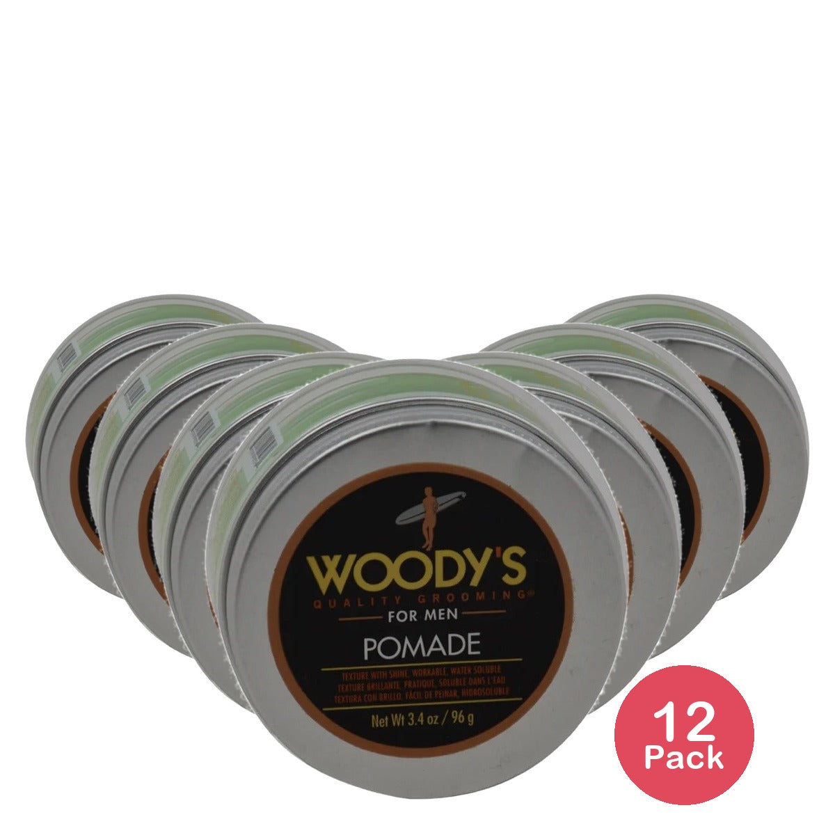 Woody's Pomade 3.4 Oz (Pack of 12)