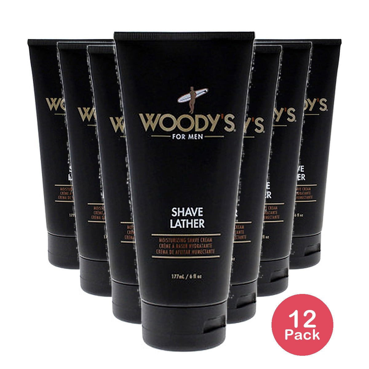 Woody's Shave Lather Cream 6 Oz (Pack of 12)