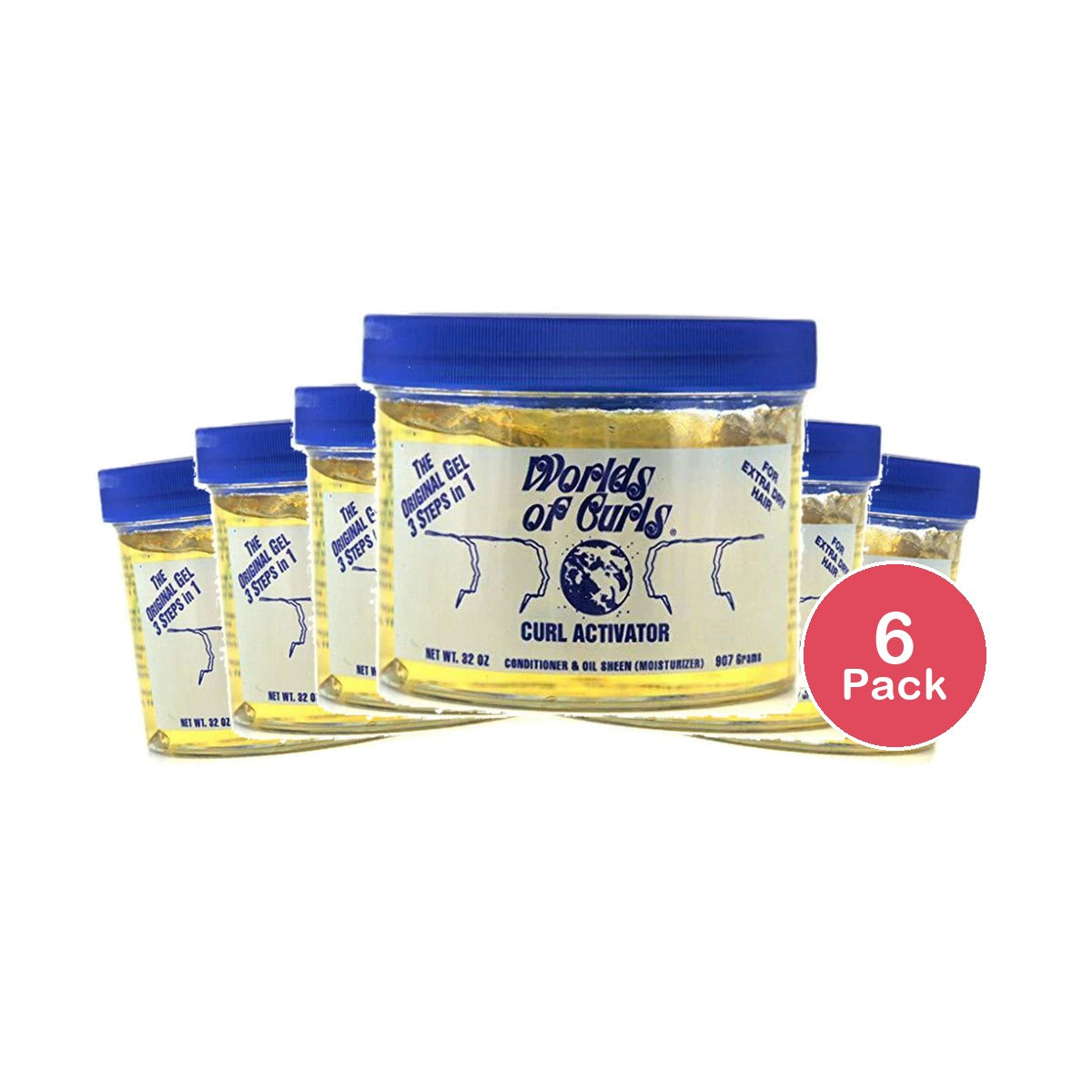 Worlds of Curls Activator Dry Gel 32oz (Pack of 6)