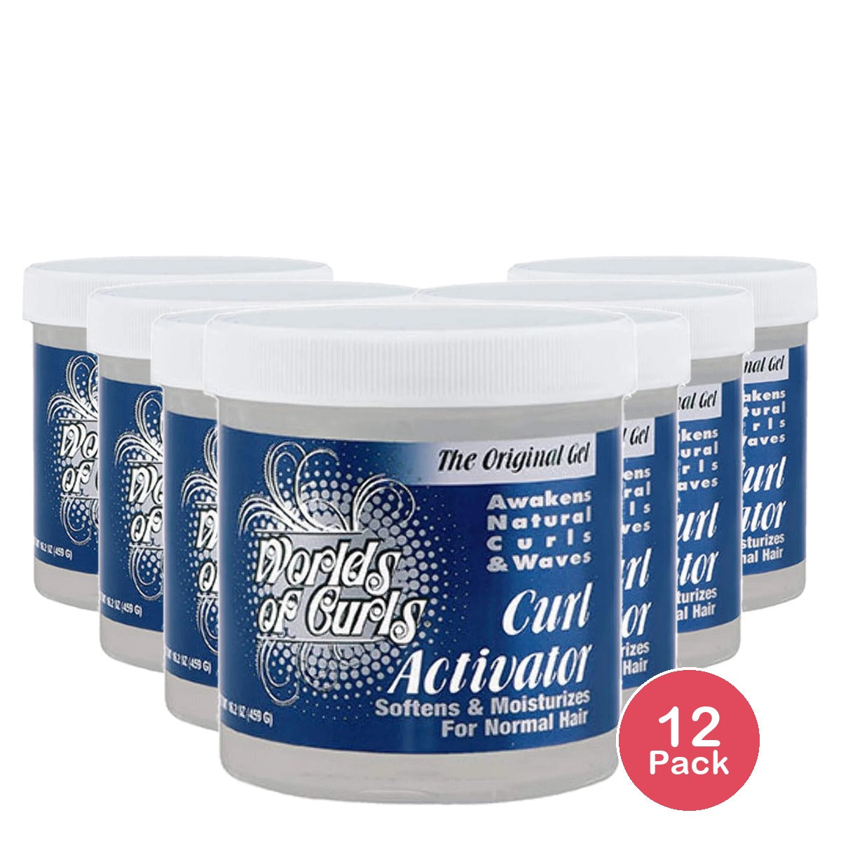 Worlds of Curls Curl Activator Gel 16.2 Oz (Pack of 12)