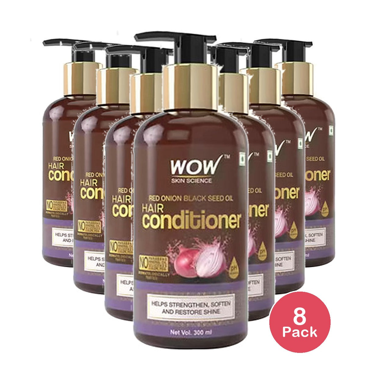 WOW Onion Black Seed Conditioner 10.14 Oz (Pack of 8)