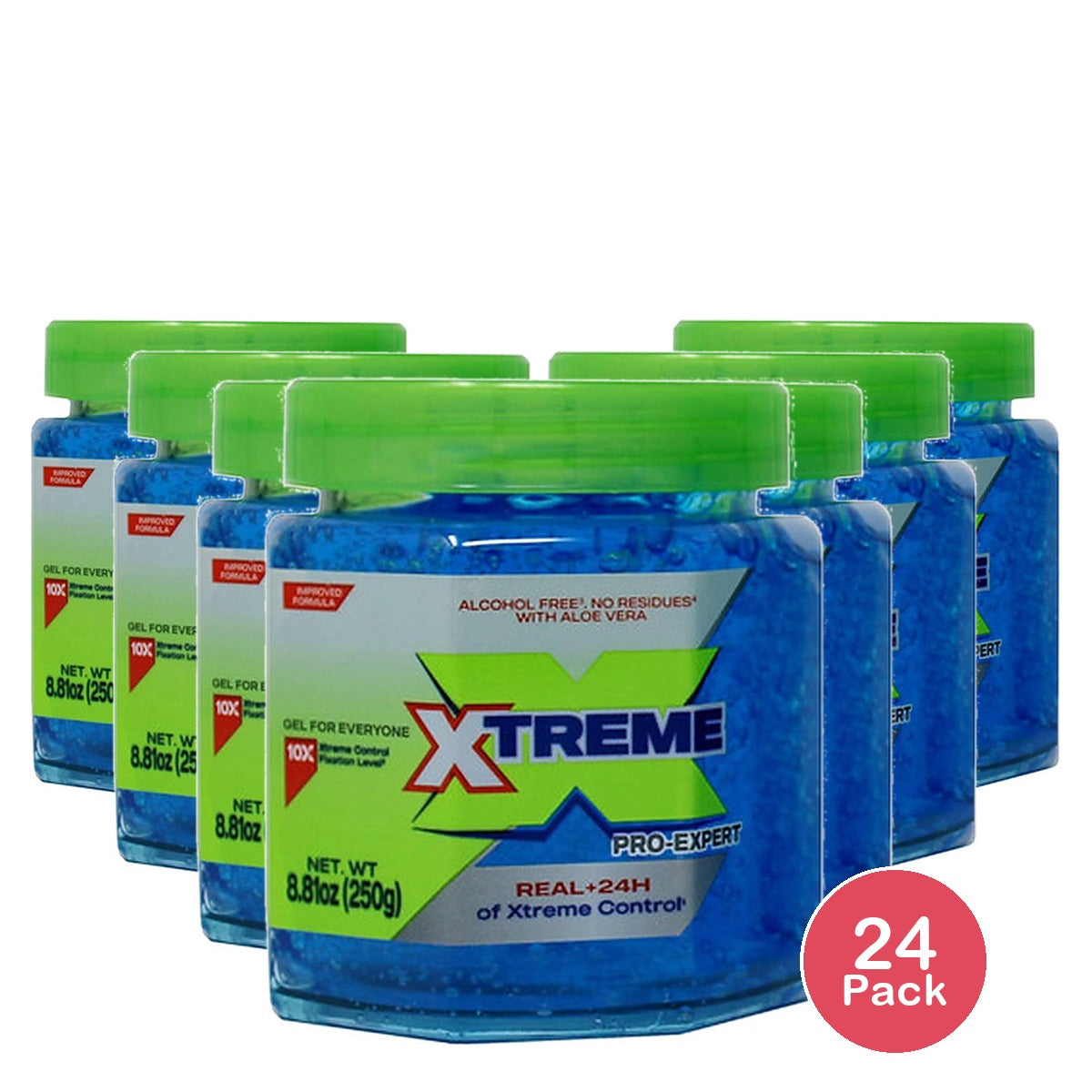 Xtreme Professional Economy Blue Hair Gel 8.82 Oz (Pack of 24)