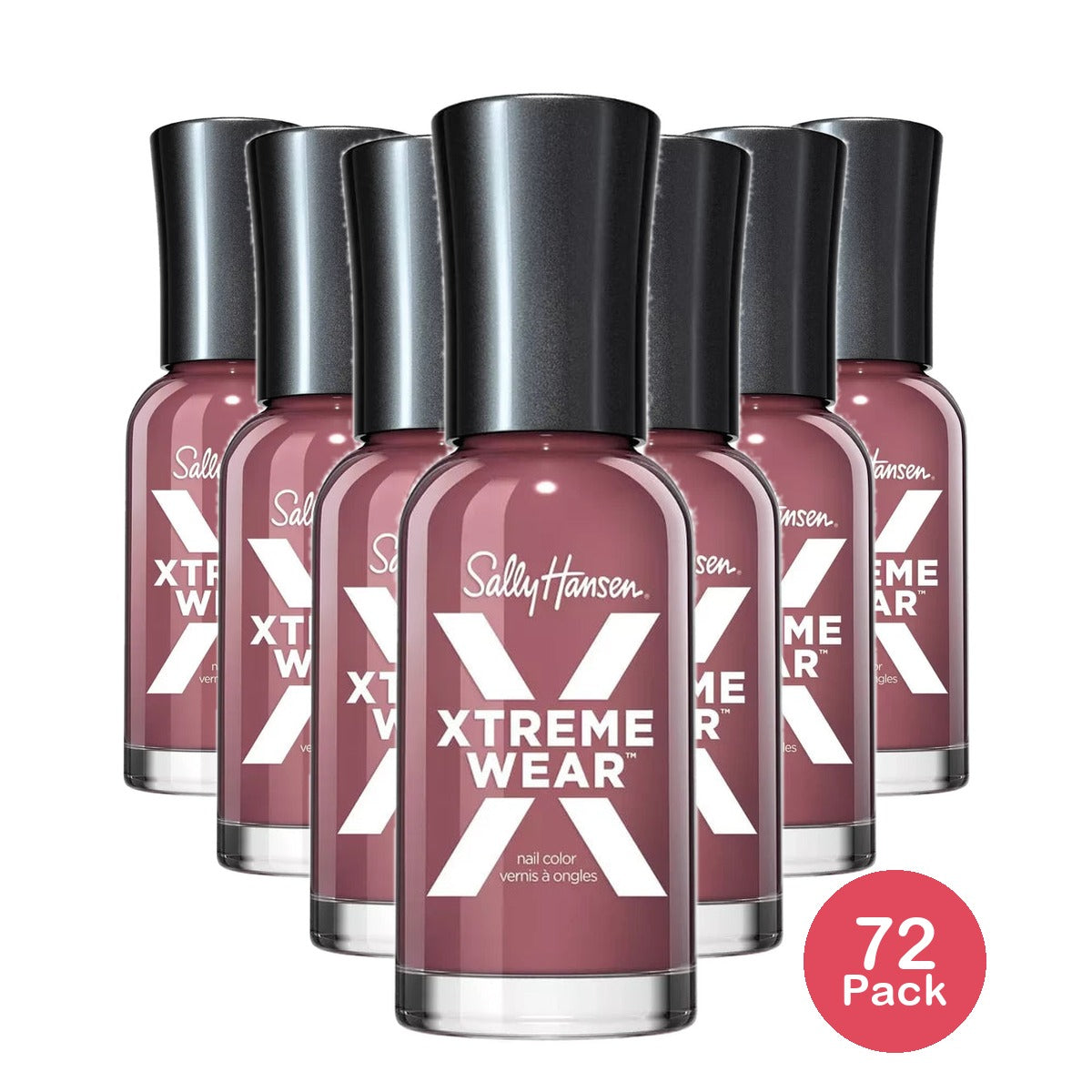Xtreme Wear Nail Color - 189 Mauve Over by Sally Hansen for Women - 0.40 fl oz (Pack of 72)