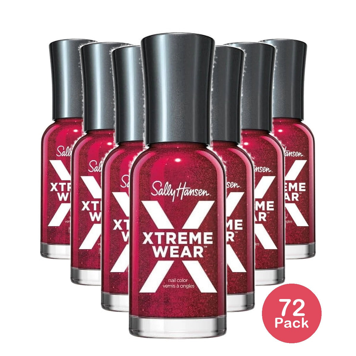 Xtreme Wear Nail Color - 579 Red Carpet by Sally Hansen for Women - 0.4 fl oz (Pack of 72)