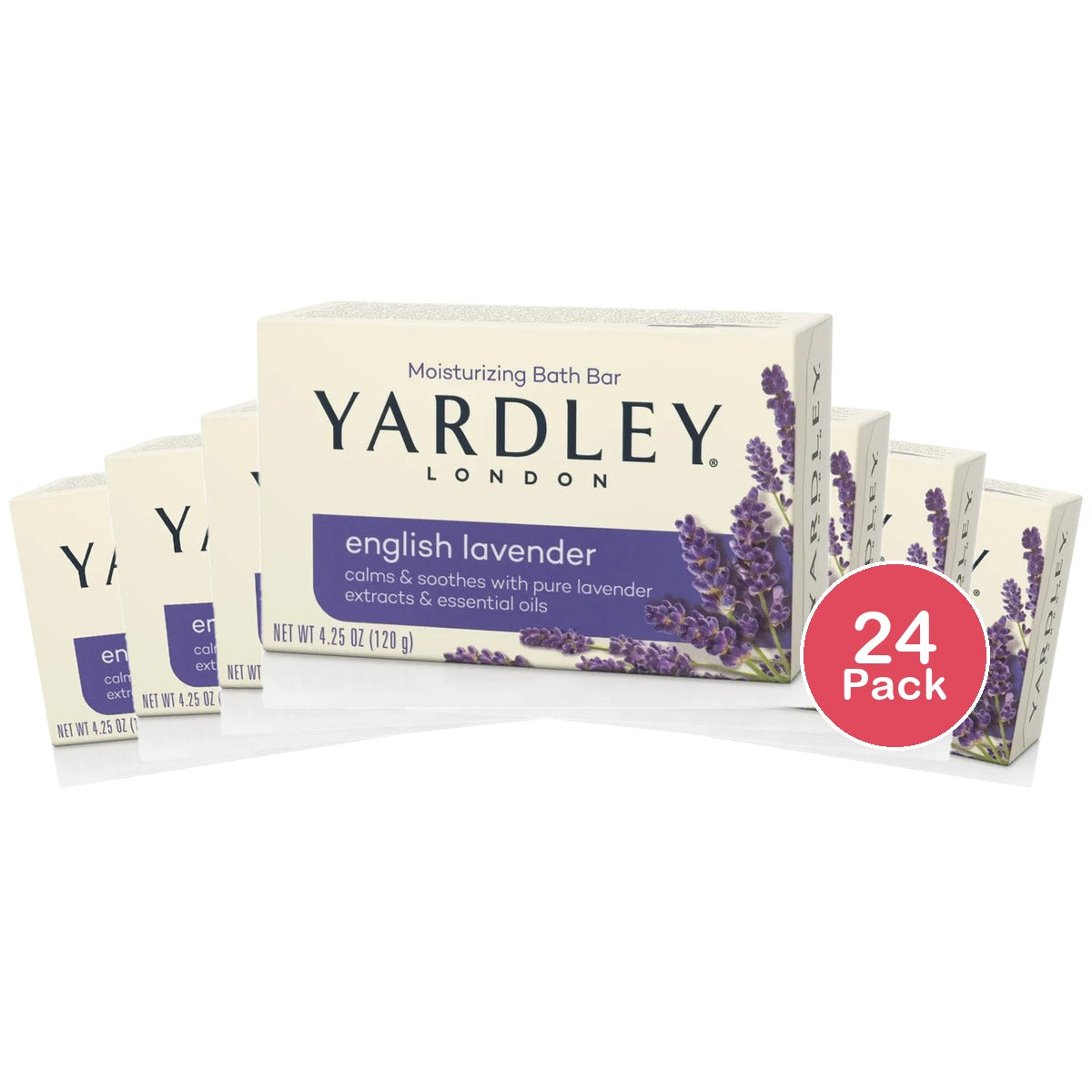 Yardley London Naturally Moisturizing Bar SoapEnglish Lavender 4.00Oz (Pack of 24)