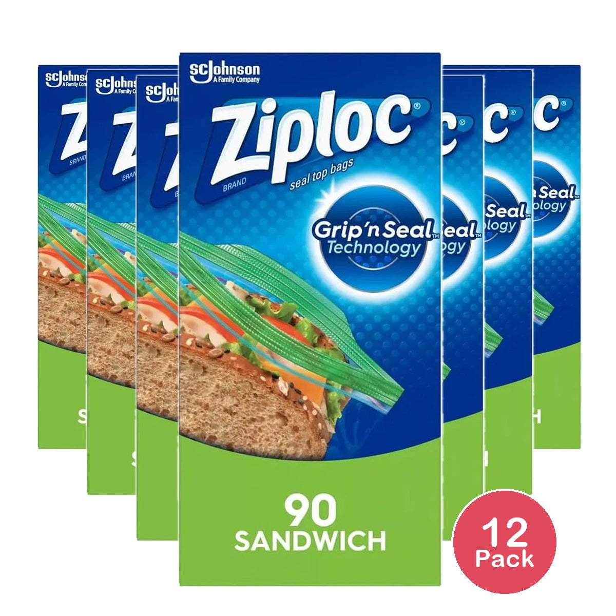 Ziploc Sandwich Bags 11.99 Oz (Pack of 12)