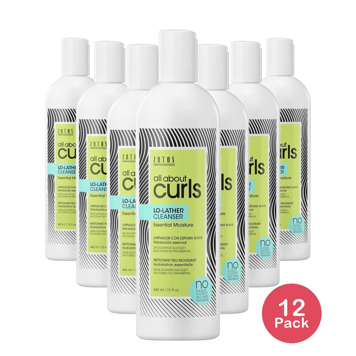 Zotos All About Curls Lo Lather Cleanser 15 Oz (Pack of 12)