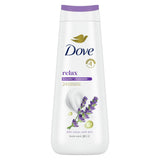Dove Relax Body Wash - Lavender & Chamomile 24hr Lotion-Soft Skin - 20 OZ (Pack of 4)