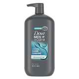 Dove Men+Care Clean Comfort Hydrating Body & Face Wash Pump - Sulfate Free - 30 OZ(Pack of 4)