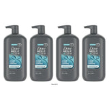 Dove Men+Care Clean Comfort Hydrating Body & Face Wash Pump - Sulfate Free - 30 OZ(Pack of 4)
