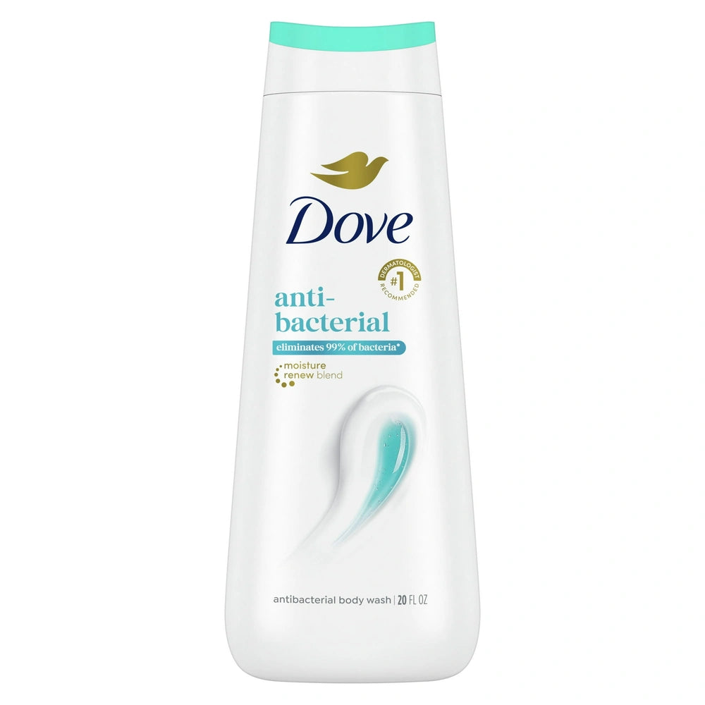 Dove Body Wash Antibacterial Care, Effectively Cleanses & Eliminates 99% of Bact 20 OZ(Pack of 4)