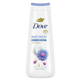 Dove Body Wash for Women Moisturizing Anti-Stress Blue Chamomile & Oat Milk Clear 20 oz (Pack of 4)