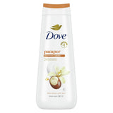 Dove Pamper Body Wash - Shea Butter & Vanilla 24hr Lotion-Soft Skin - 20 fl OZ(Pack of 4)