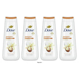 Dove Pamper Body Wash - Shea Butter & Vanilla 24hr Lotion-Soft Skin - 20 fl OZ(Pack of 4)