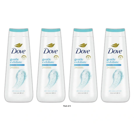 Dove Body Wash for Women Gentle Exfoliating with Sea Minerals All Skin 20 OZ (Pack of 4)