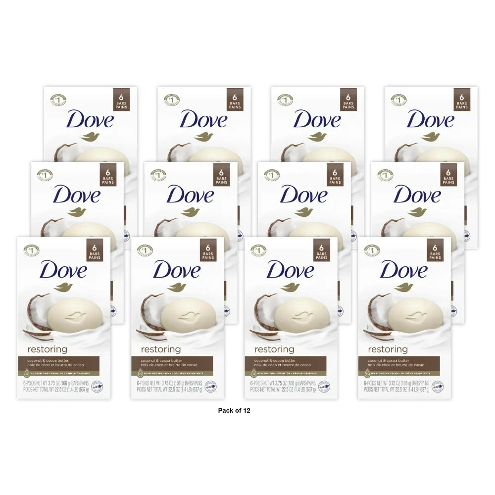 Dove Purely Pampering - Beauty Bar Coconut Milk 24 Oz (Pack of 12)