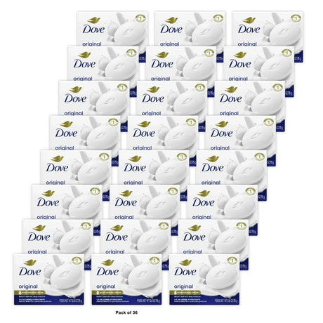 Dove White Travel Size Bar Soap with Moisturizing Cream 2.6 Oz (Pack of 36)