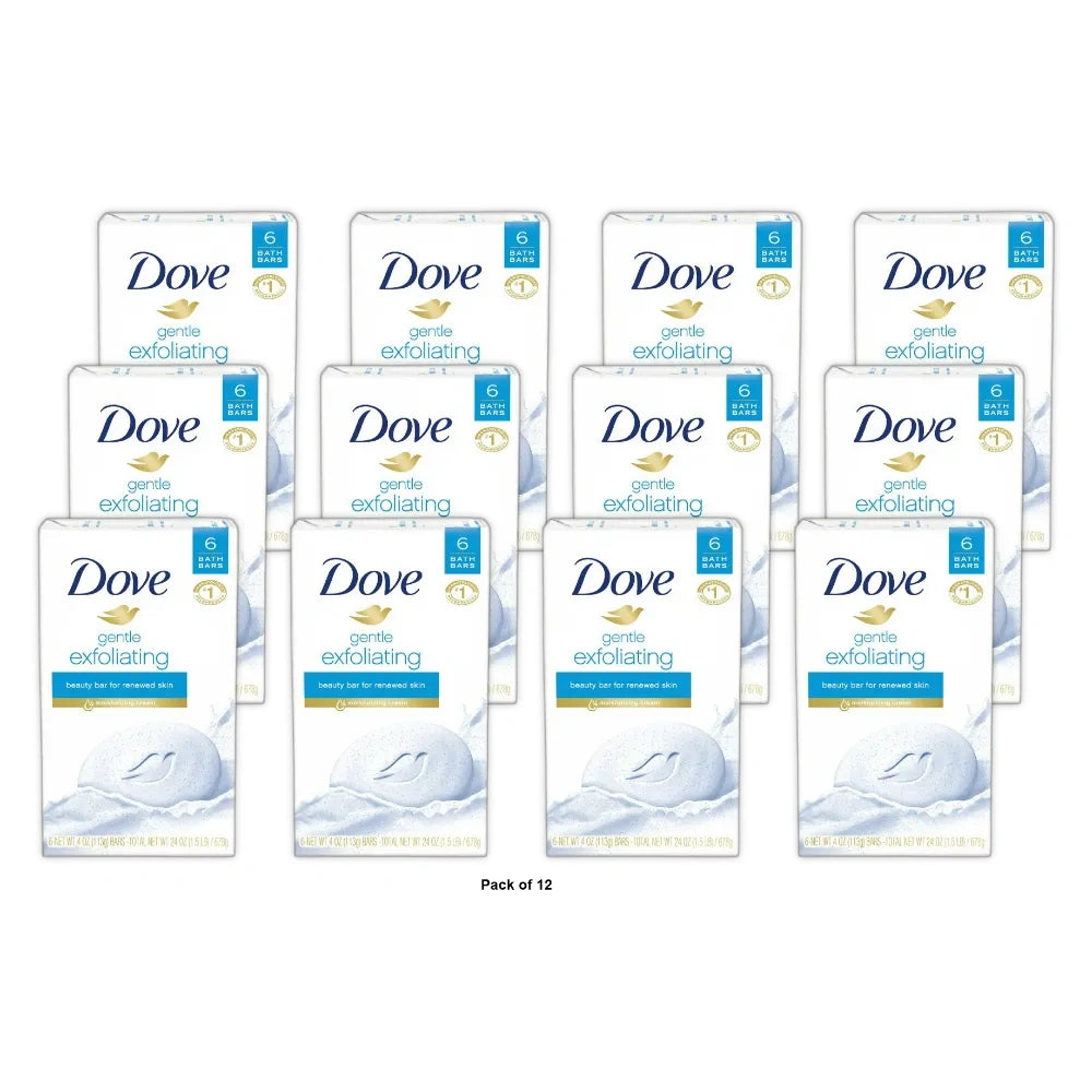 Dove - Beauty Bar Gentle Exfoliating 24 Oz (Pack of 12)