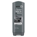 Dove Men+Care Purifying Hydrating Face & Body Wash for Men Charcoal & Clay 18 fl oz (Pack of 4)