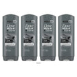 Dove Men+Care Purifying Hydrating Face & Body Wash for Men Charcoal & Clay 18 fl oz (Pack of 4)