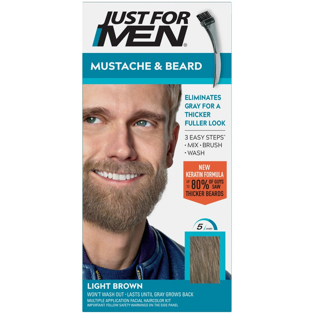 Just For Men Mustache & Beard Light Brown M-26 (Pack of 12)