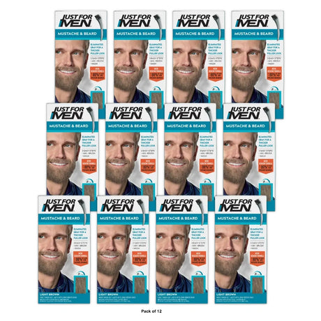 Just For Men Mustache & Beard Light Brown M-26 (Pack of 12)