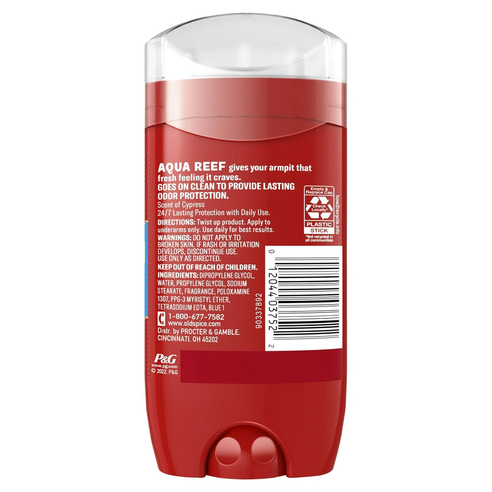 Old Spice Red Zone Aqua Reef Deodorant 3.0 oz (Pack of 12)
